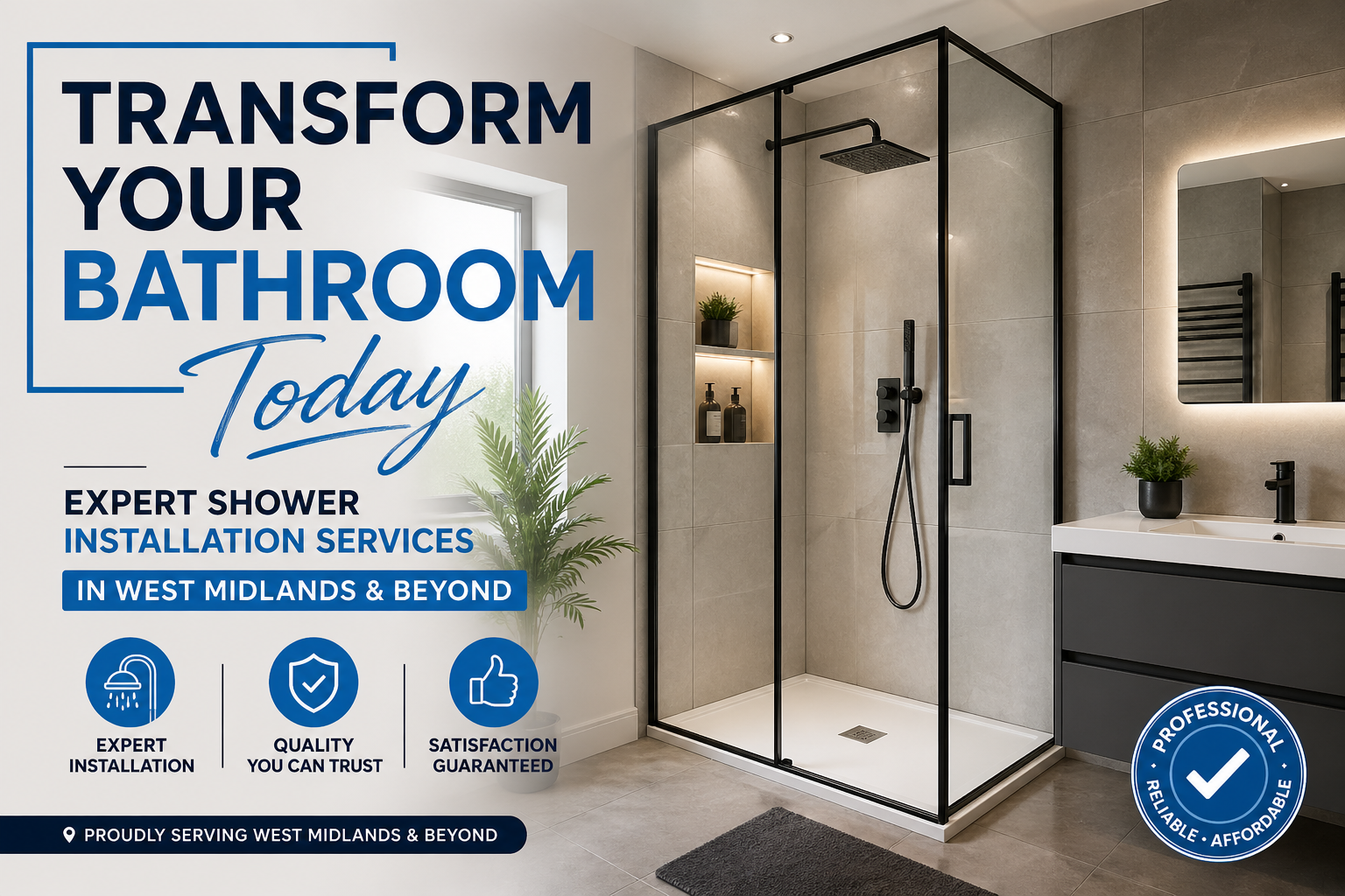 Expert Shower Installation Services in West Midlands & Beyond