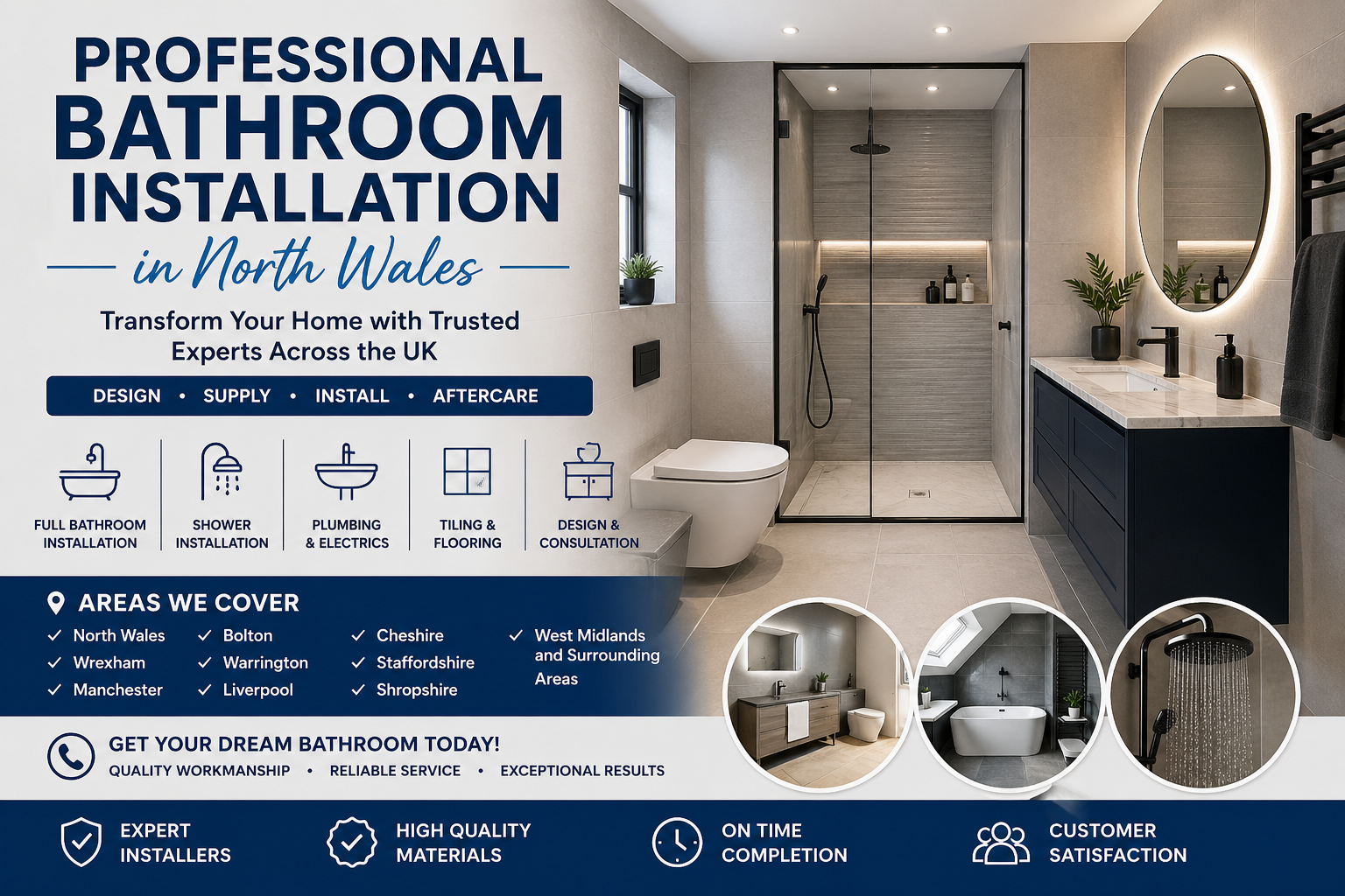 Professional Bathroom Installation in North Wales