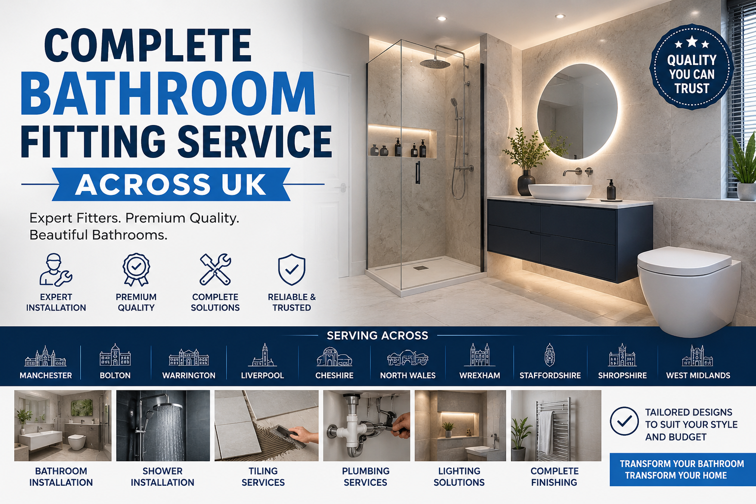 Complete Bathroom Fitting Service Across UK