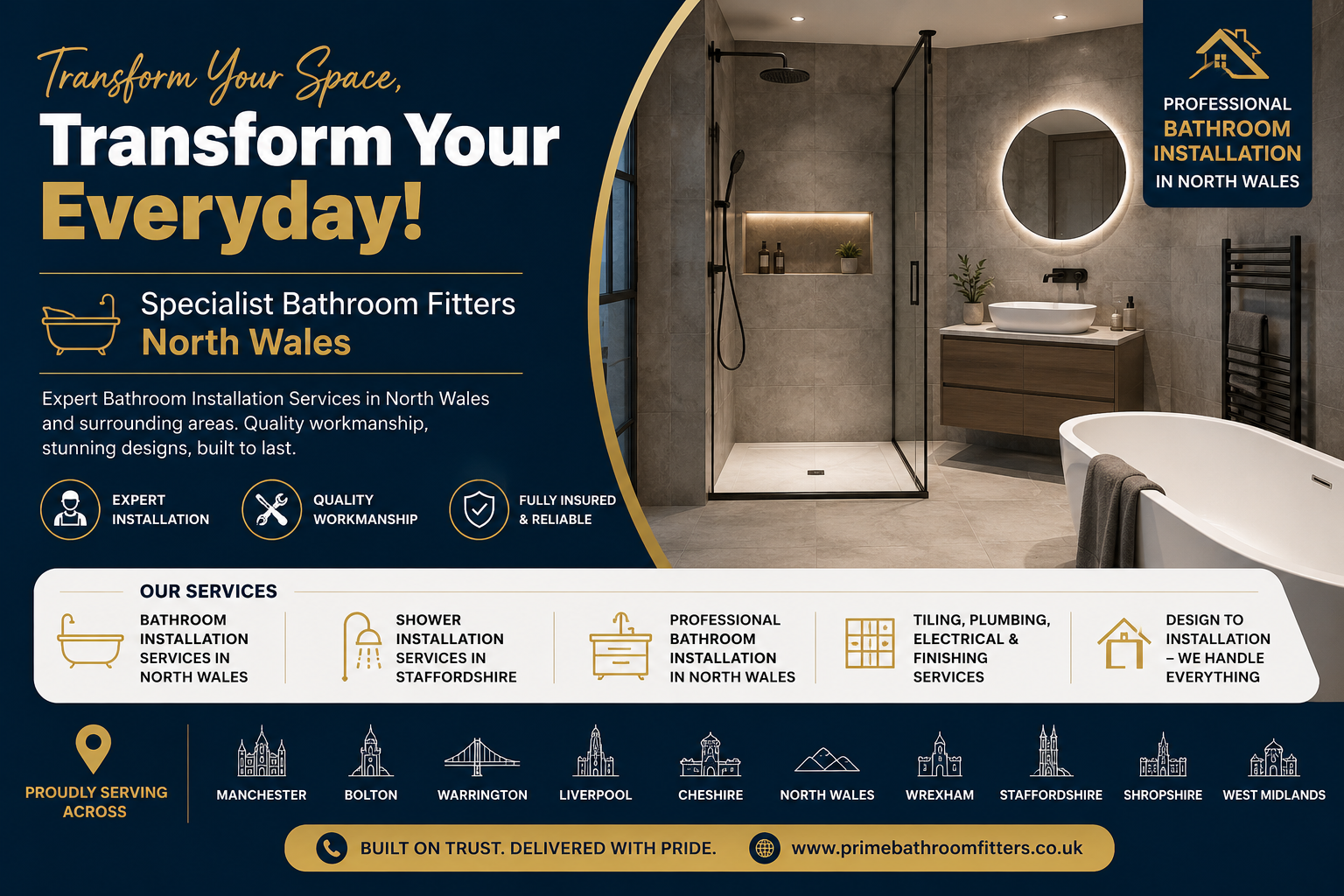 Specialist Bathroom Fitters in North Wales